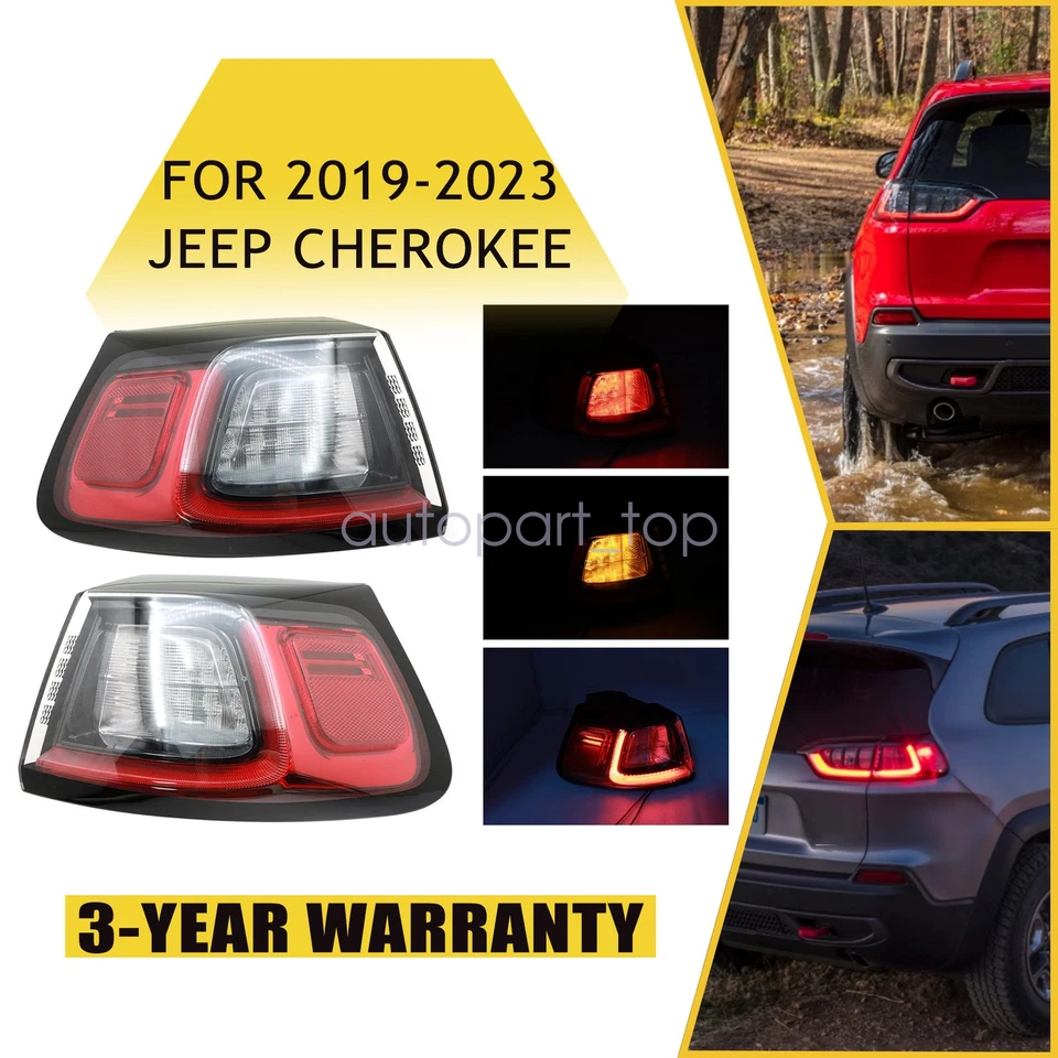 Juego de luces traseras LED exteriores izquierda+derecha para Jeep Cherokee 2019 2020 21 22 2023 par Foto 1 de 4