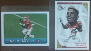 Tyreek Hill 2- 2020 NFL Sticker Card Collection - Kansas City Chiefs - Picture 1 of 2