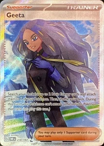 Juego de cartas coleccionables Pokémon Geeta - 218/197 SV03: Obsidian Flames ultra raro - Imagen 1 de 1