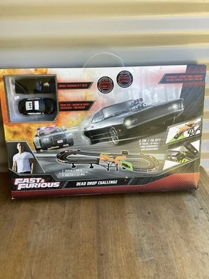 Fast & Furious Dead Drop Challenge Slot Car Racing Circuit Police Dodge, New - image 1 of 4