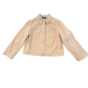 Liz Sport Claiborne Vintage Wool Blend Short Coat Tan Petite Large NEW $140 - Picture 1 of 20