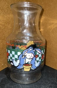 Disney Pitcher Carafe Winnie the Pooh -Blue /white Checkered Design With Eyeore - Picture 1 of 16