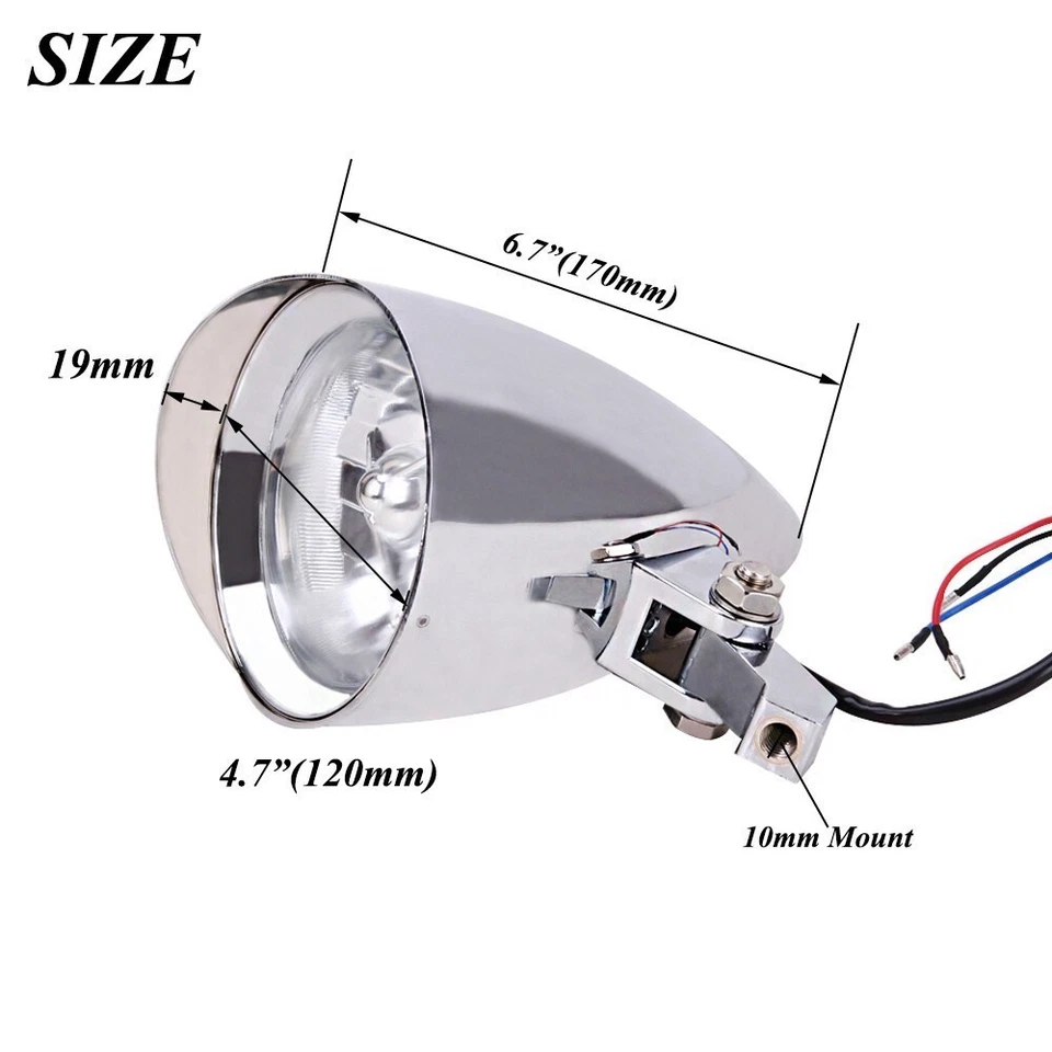 Conjunto de faros LED cromados para Harley Dyna Bobber Sportster 883 Foto 1 de 4