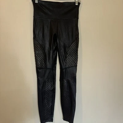 Леггинсы Spanx из искусственной кожи для женщин, размер M — черные - Изображение 1 из 4