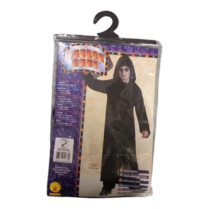 Boys Hooded Black Horror Robe Costume Kids Grim Reaper Halloween Child Ghoul 3-4 - Picture 1 of 1