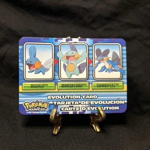 MUDKIP - MARSHTOMP - SWAMPERT - EVOLUTION CARD - Pokemon Advanced 2003 - LP/MP - Picture 1 of 3