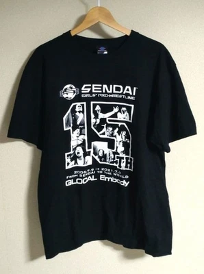 Camiseta Sendai Niñas MMA Mujer XL Negra Lucha Profesional Usada Japón Foto 1 de 4