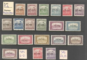 F_4. FIUME. 1919 "HUNGARY STAMPS" set. MH-MVLH - Picture 1 of 1