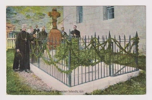 E4533: 1910 Hawaii Father Damien's Grave Postcard, Used, Honolulu - Picture 1 of 2