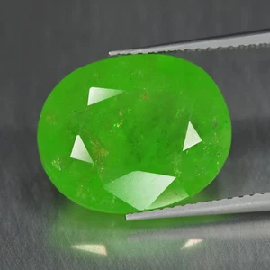 10,81Ct Wunderbarer 100% natürlicher grüner Tsavorit Granat aus Tansania - Bild 1 von 1