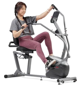 Sunny Health Fitness Full Body Smart Recumbent Bike SF-RB420032 Magnetic Trainer - Picture 1 of 8
