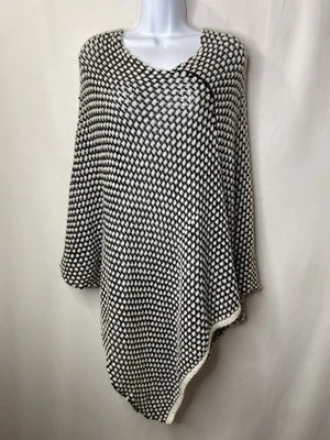 COCOGIO Poncho Sweater Womens Wool  One Size Lagenlook Cozy Thanksgiving Outfit - Image 1 of 4