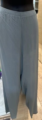Harari Dusty Blue Silk Pants Sz L  - Image 1 of 3