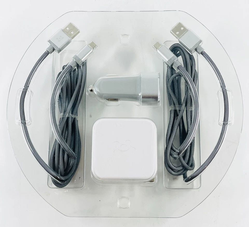 Micro USB Charge Kit 6ft USB A to Micro USB Cables & Wall & Car Charger - Image 1 of 1