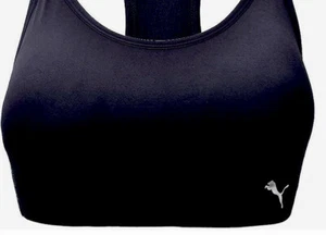 Puma Women's Seamless Sports Bra/Top Black Size L Pre-owned - Picture 1 of 13