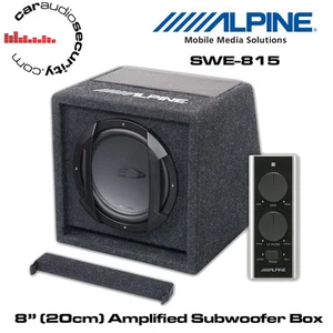 Alpine SWE-815 - 8" (20cm) Amplified Subwoofer  Enclosure 150W Bass Remote - Picture 1 of 1