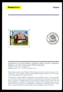 Italia 2017 : Società Geografica -  Bollettino illustrativo- Tiratura limitata  - Imagen 1 de 1