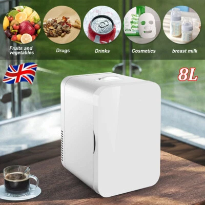 8L Portable Mini Fridge Table Top Electric Small Cooler Bedroom Ice Box Office - Image 1 of 4