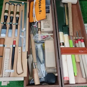 Kakuri Carpenter Craft Tool Set With Case Japanese Vintage - Picture 1 of 14