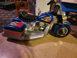 Kids Power Wheel Harley Davidson Power Bike Blue.  - Picture 1 of 3