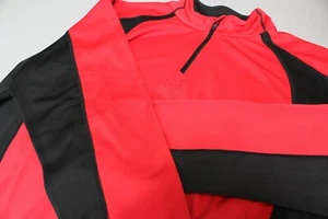 Herren Catmandoo Stretch Golf Basis/Mittelschicht 1/4 Reißverschluss rot + schwarz S M L XL XXL - Bild 1 von 2