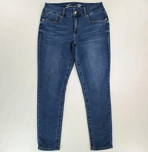 Jeans donna Seven7 skinny senza pancia elasticizzato blu denim controllo caviglia taglia 14 - Foto 1 di 11