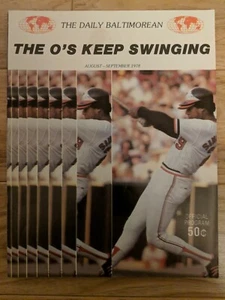 Baltimore Orioles Win Game Program Scorecard August 27, 1978 VS Seattle Mariners - Picture 1 of 9