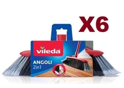 6 PZ VILEDA SCOPA 2IN1 ANGOLI PER INTERNI - Photo 1/2