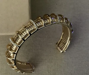 Chloe + Isabel Gold Tone Bangle Bracelet 2 In One - Picture 1 of 4