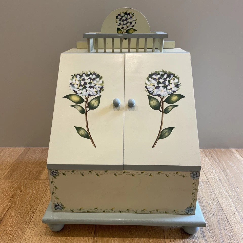 Vintage 1950s Letterbox Mailbox Desktop Solid Wood Handmade Hand-Painted - Image 1 of 4