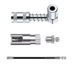 1 Set Right-Angle 90-Degree Push-on Grease Coupler With 1/8 Inch NPT Threads - Picture 1 of 12