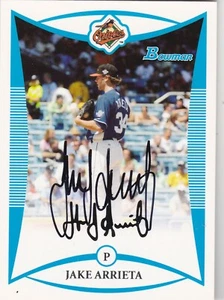 JAKE ARRIETA BALTIMORE ORIOLES SIGNED CARD CHICAGO CUBS PHILADELPHIA PHILLIES - Picture 1 of 1