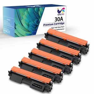 5 Pack Black CF230A 30A Toner Set for HP LaserJet Pro M203d M203dw MFP M227fdn - Imagen 1 de 6