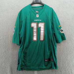 Miami Dolphins Jersey Mens XXL Green Nike On Field Stitched Patch Mike Wallace - Picture 1 of 10