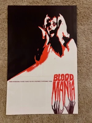 BLOOD MANIA 1970 MOVIE PRESBOOK 11x17 HORROR - Image 1 of 3