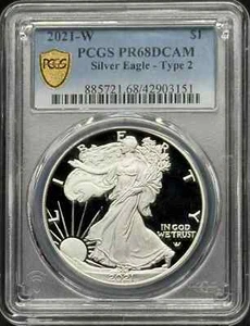 2021 W American Silver Eagle PCGS PR-68 DCAM - Type 2 - Picture 1 of 3