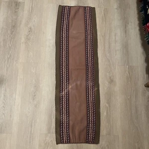Vintage Andean Table Runner Woven Fabric Linens Decor Purples Brown Great Edge! - Picture 1 of 12