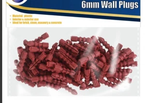 Wall Plugs Red Raw Plugs concrete Bricks stone Plasterboard Wall Plugs 6mm - Picture 1 of 4