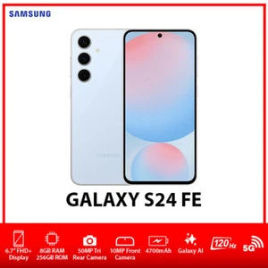 (New) Samsung Galaxy S24 FE 5G Dual SIM Android Mobile Phone AU – Blue/8GB+256GB - Picture 1 of 6