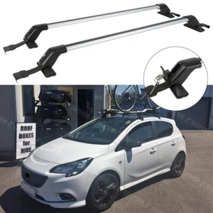 For Vauxhall Opel Corsa D E 5-DOOR 2006-23 Roof Rack Aluminum Luggage Cross Bar - Picture 1 of 13