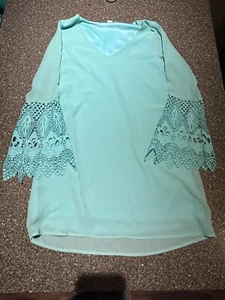 Pronto Above-the-knee Shift Dress - Aqua - Size Medium - Picture 1 of 1