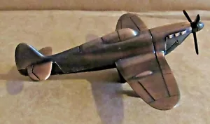 ORNAMENT BRONZIERTES METALL SPITFIRE BLEISTIFTSCHÄRFER 2. WW FLUGZEUG FLUGZEUG RAF FLUGZEUG - Bild 1 von 5