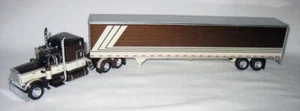 1/64 DCP 60-1675 359 Pete 63” Mid Roof w/53’ Ribbed Tandem Axle Van Brown/Cream - Picture 1 of 3