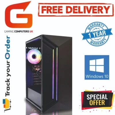 Gaming PC Core i5 16GB 120GB+2TB GTX1650 Wins 10 Computer PC FREE DELIVERY - Image 1 of 4