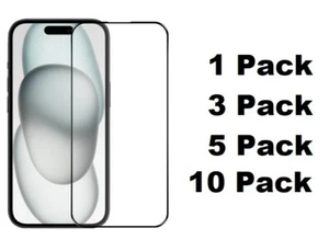 Full Coverage Edge to Edge Tempered Glass Screen Protector for iPhone 15 Pro - Picture 1 of 1