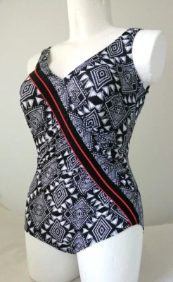 SUNMARIN Dame Badeanzug schwarz-weiß Softschalen OhneBügel Gr 44 46 50 Cup C NEU - Bild 1 von 4