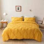 Cover for Comforter Luxurious Pure Color Pinch Pleated Duvet Cover Set Quality
