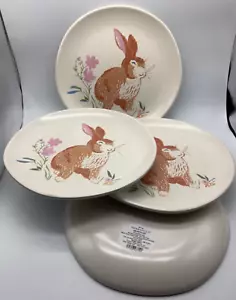 Melamine Bunny Rabbit Easter Spring Plates, Threshold, 8.75”, Set of 4 - Picture 1 of 5