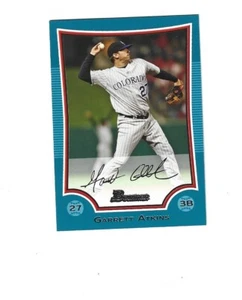 2009 Bowman Blue #55 Garrett Atkins /500 COLORADO ROCKIES - Picture 1 of 2