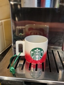 Disney Parks Starbucks   Mickey Ceramic expresso shot glass. Mini Mug Ornament